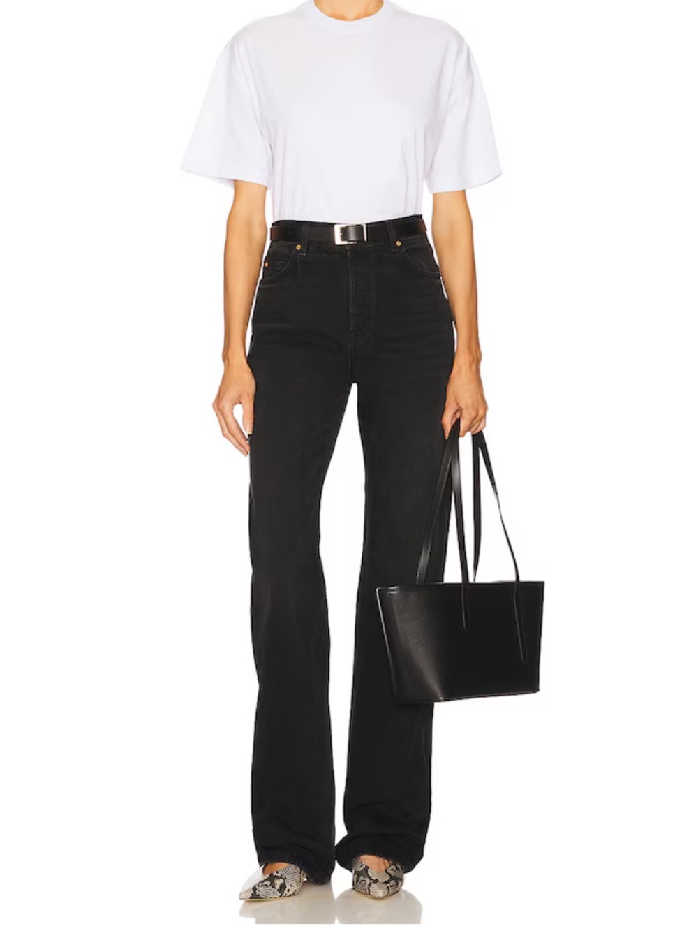 GRLFRND Graham High Rise Straight in San Fernando Rd‎ Black Size 24